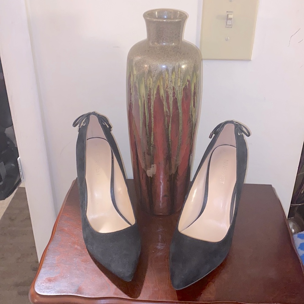 Nine West Black Suede Heels